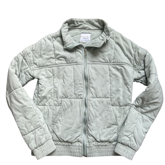 Allfenix Anthropologie Soft Sage Green Quilted Jacket size XS - Picture 5 of 11